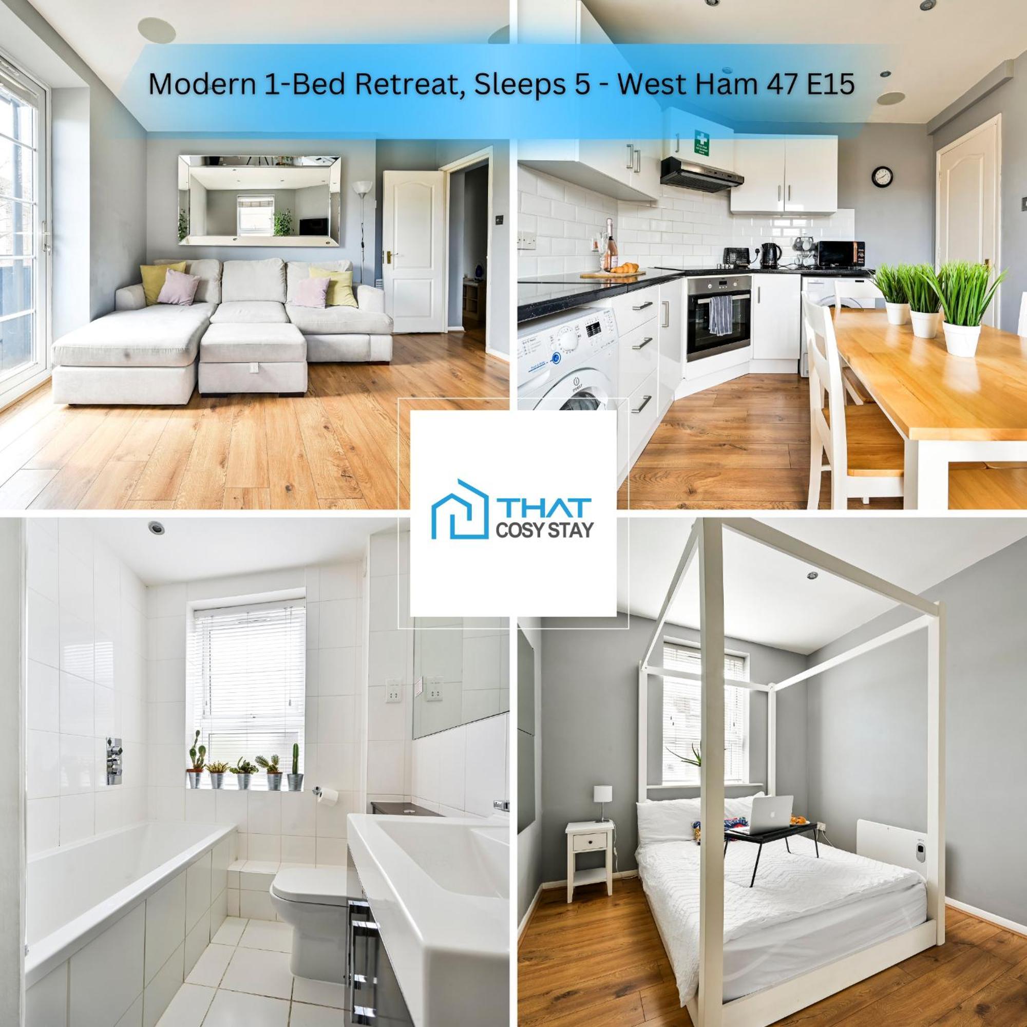 דירות לונדון Cosy 1-Bed E15, Sleeps 4, 1 Min From Tube Station Near O2 Arena מראה חיצוני תמונה